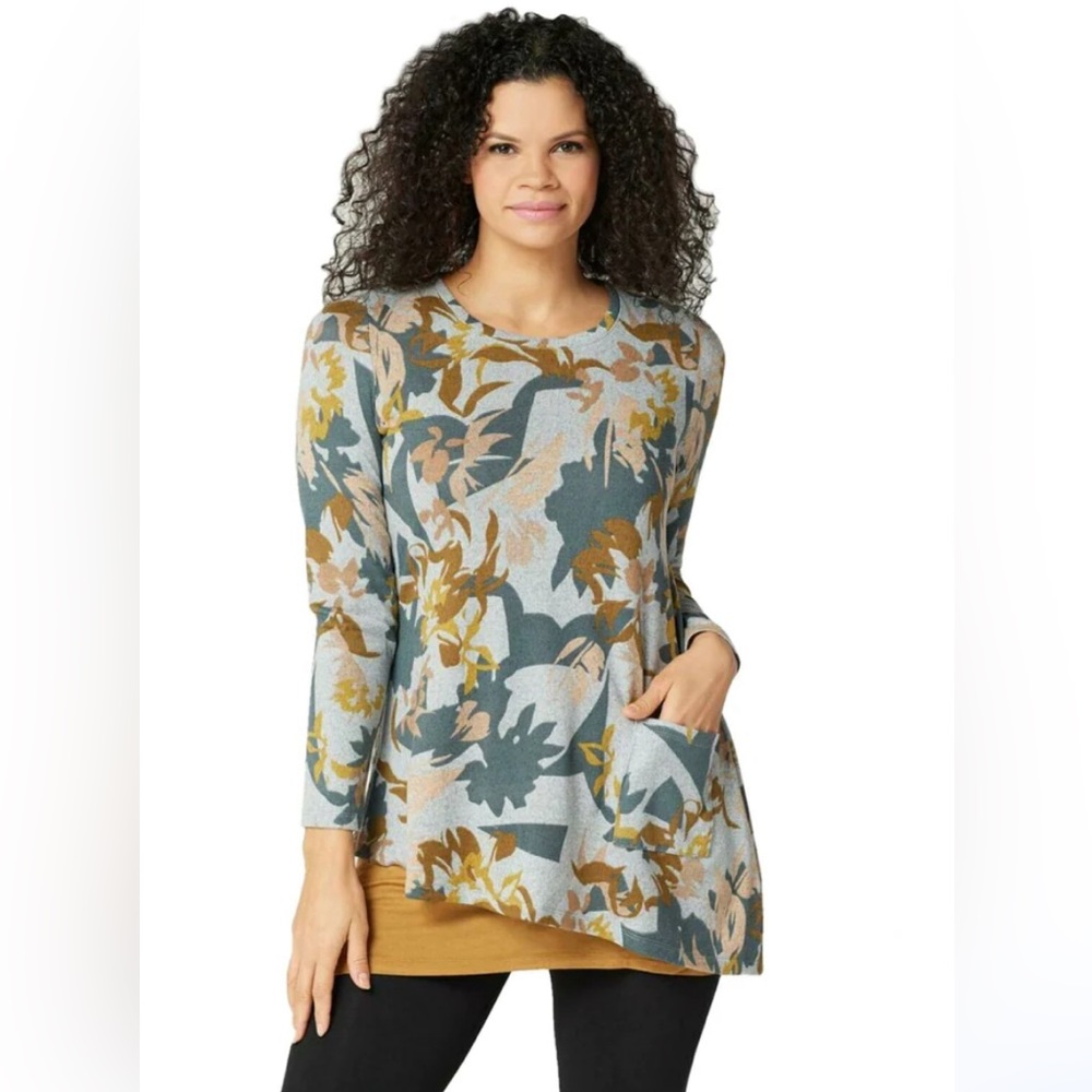 LOGO BY LORI GOLDSTEIN WOMEN'S SWEATER KNIT TOP & SOLID TANK TOP TWIN SET